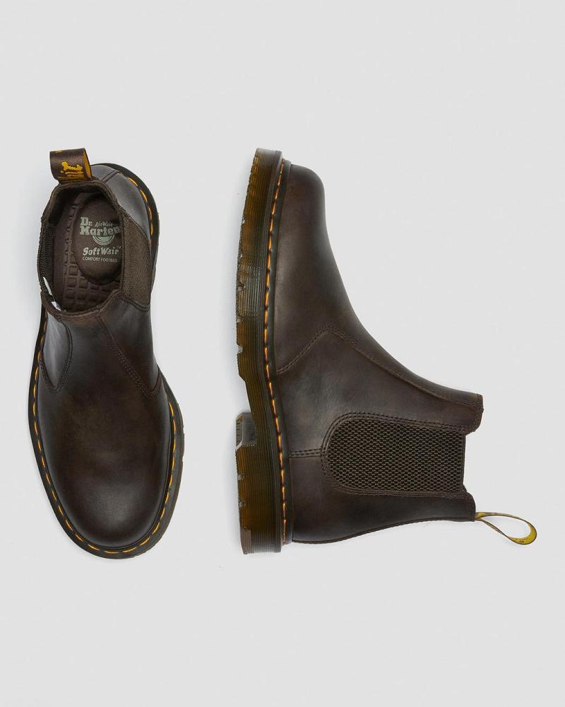 Dr Martens 2976 Slip Resistant Læder Arbejdsstøvler Herre Mørkebrune | DK 648GSO